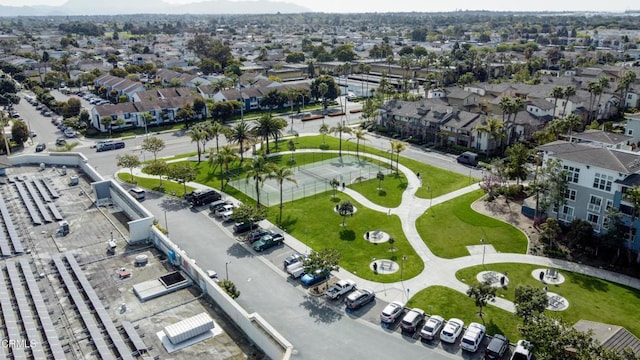 aerial view with a residential view