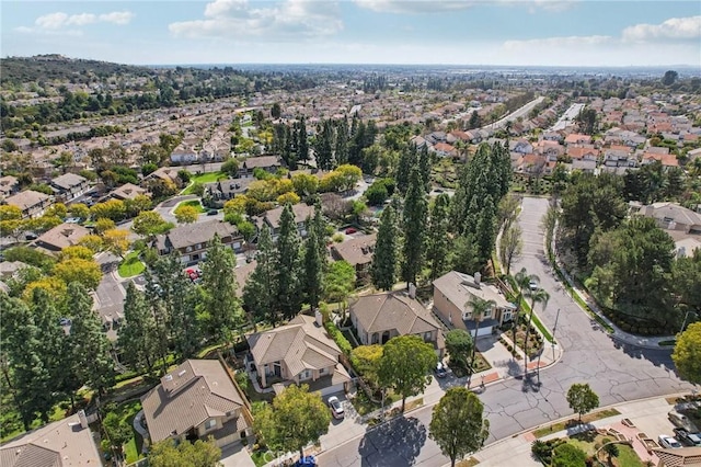 aerial view featuring a residential view
