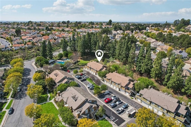 birds eye view of property featuring a residential view