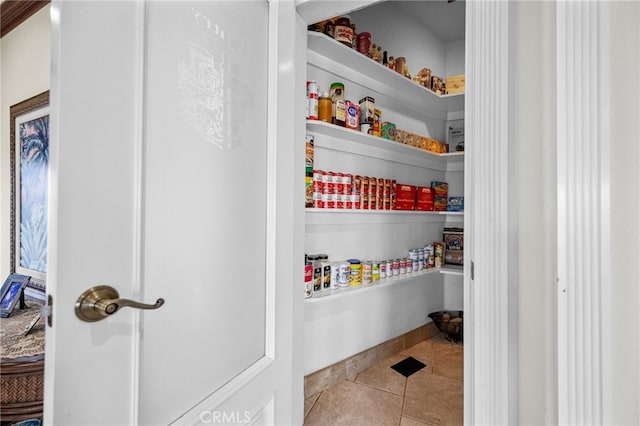 view of pantry