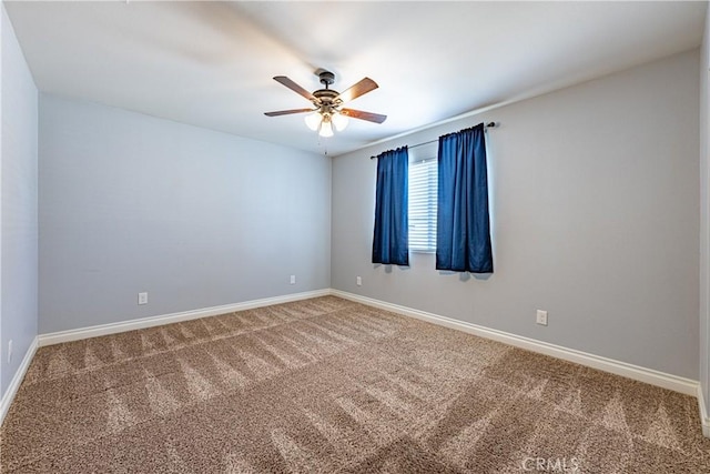 1143 Webster St, Redlands, CA 92374 - carpeted spare room featuring baseboards and ceiling fan