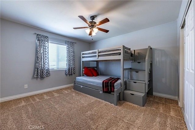 1143 Webster St, Redlands, CA 92374 - bedroom featuring baseboards, carpet flooring, and ceiling fan