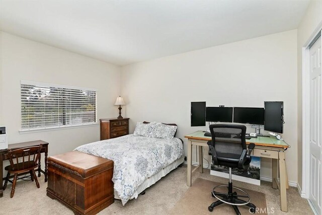 1618 Southport Dr, Riverside, CA 92506 - bedroom with light colored carpet and an office area