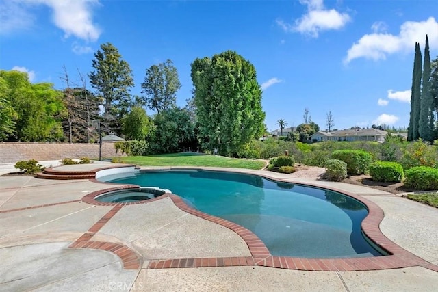 1618 Southport Dr, Riverside, CA 92506 - view of pool featuring a patio and a pool with connected hot tub