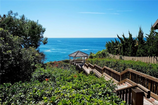 89 S La Senda Dr, Laguna Beach, CA 92651 - view of water feature featuring fence