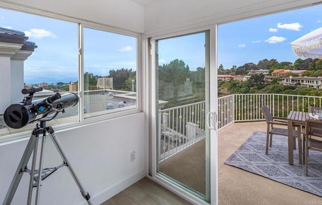 view of sunroom