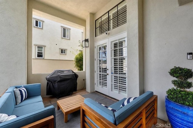 515 N Gertruda Ave Unit 9, Redondo Beach, CA 90277 - view of patio / terrace with french doors, grilling area, and an outdoor living space