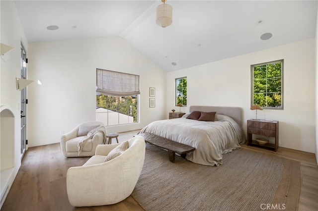 4209 Vantage Ave, Studio City, CA 91604 - bedroom with wood finished floors and vaulted ceiling