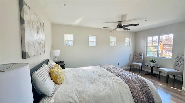 120 Timberwood, Irvine, CA 92620 - bedroom featuring wood finished floors, baseboards, and ceiling fan