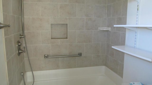 bathroom with a bathing tub and walk in shower