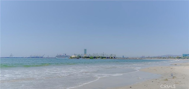 water view with a view of the beach