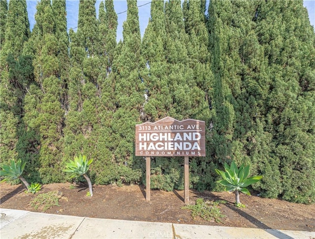 view of community sign