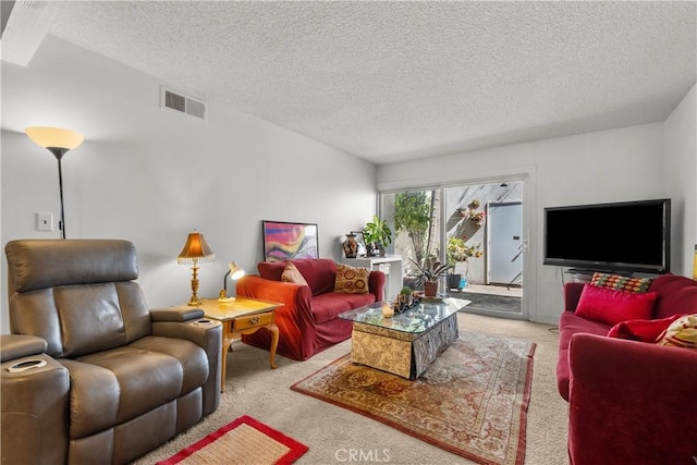 18620 Hatteras St Unit 143, Tarzana, CA 91356 - living area with carpet and a textured ceiling