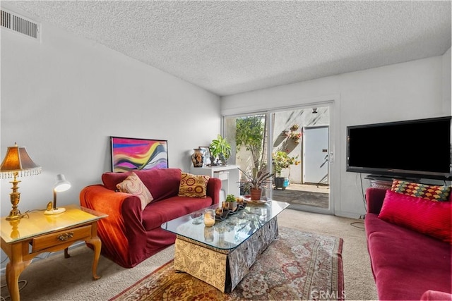 18620 Hatteras St Unit 143, Tarzana, CA 91356 - living area featuring carpet flooring and a textured ceiling