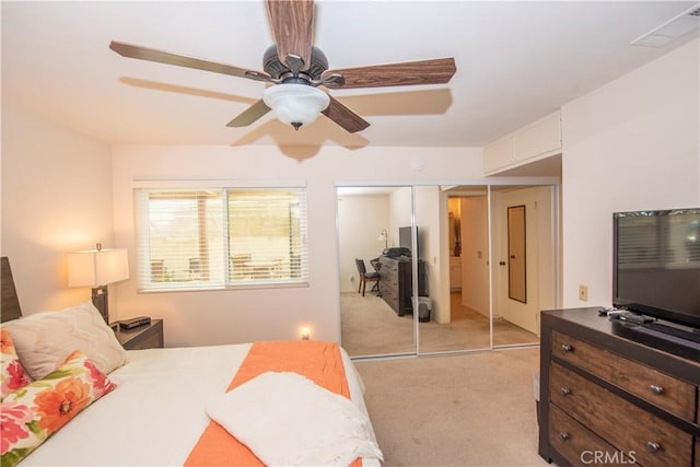 4433 Albatross Way, Oceanside, CA 92057 - bedroom featuring light colored carpet and a ceiling fan