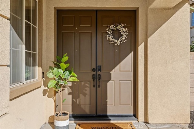4355 Leonard Way, Corona, CA 92883 - property entrance featuring stucco siding