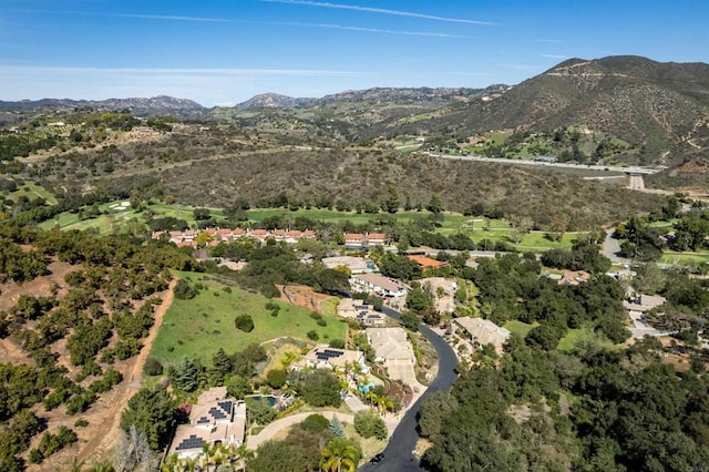 bird's eye view featuring a mountain view