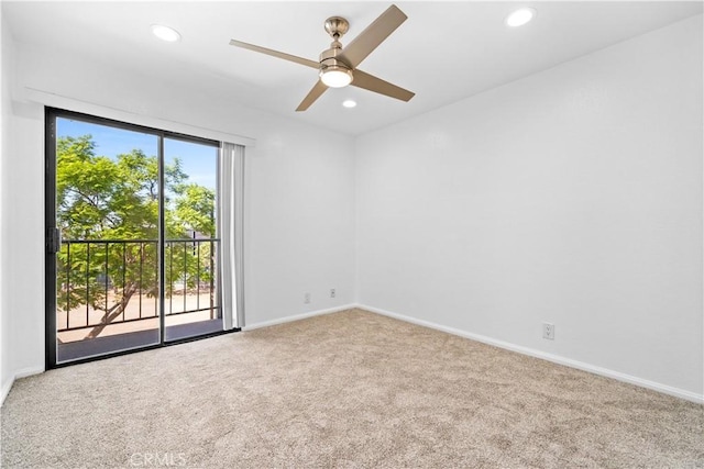 7201 Apricot Dr Unit 7201, Irvine, CA 92618 - unfurnished room with carpet, a ceiling fan, and recessed lighting