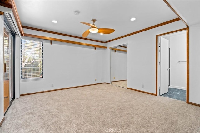 7201 Apricot Dr Unit 7201, Irvine, CA 92618 - unfurnished bedroom with carpet flooring, ornamental molding, and recessed lighting