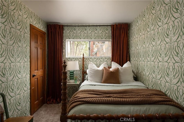 29196 Lake Brook Ave, Cedar Glen, CA 92321 - carpeted bedroom with wallpapered walls