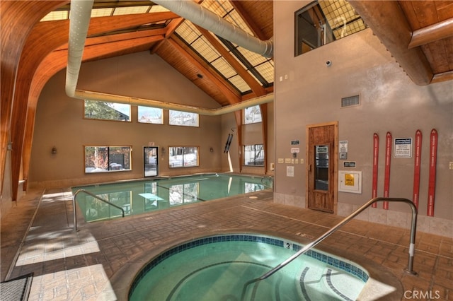 39802 Lakeview Dr Unit 26, Big Bear Lake, CA 92315 - pool featuring an indoor in ground hot tub