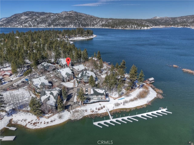 39802 Lakeview Dr Unit 26, Big Bear Lake, CA 92315 - bird's eye view with a water and mountain view