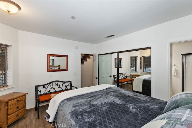 39802 Lakeview Dr Unit 26, Big Bear Lake, CA 92315 - bedroom with visible vents and wood finished floors