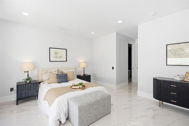 18802 Saginaw Dr, Irvine, CA 92603 - bedroom featuring marble tiled floors, baseboards, and recessed lighting