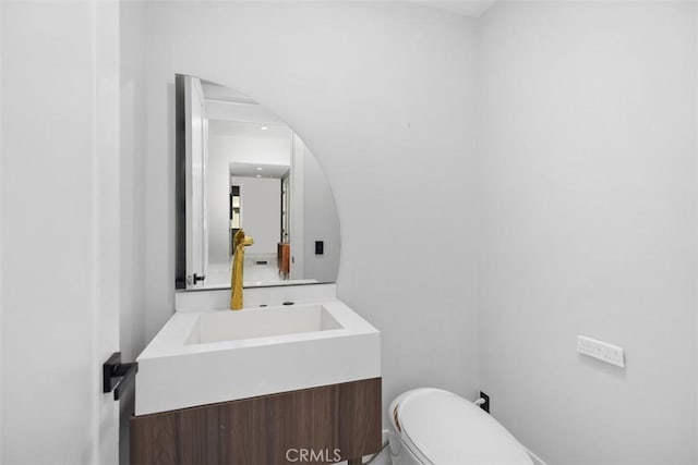 18802 Saginaw Dr, Irvine, CA 92603 - bathroom featuring toilet, vanity, and recessed lighting