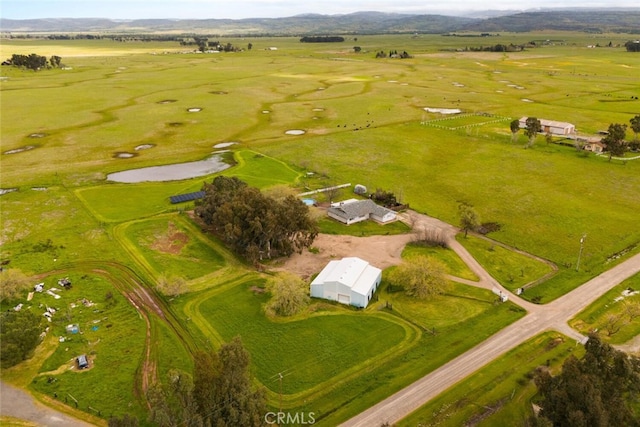 drone / aerial view with a rural view