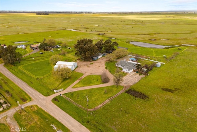 bird's eye view with a rural view