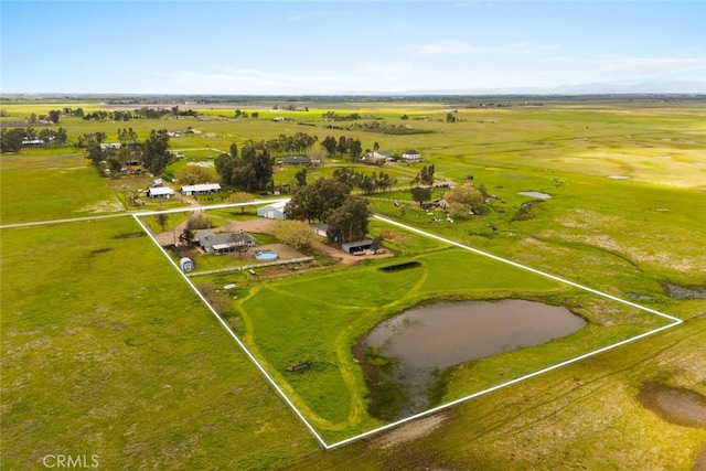 aerial view featuring a rural view