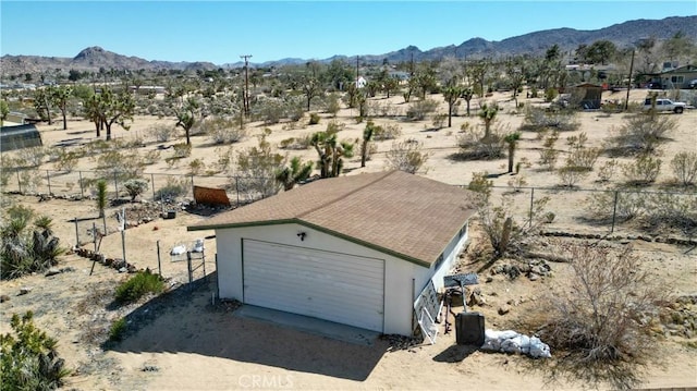 6613 Sunnyhill Rd, Joshua Tree, CA 92252 - bird's eye view featuring a mountain view, a rural view, and view of desert