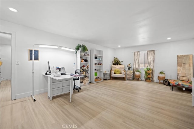 730 E 89th St, Los Angeles, CA 90002 - office space featuring recessed lighting, baseboards, and wood finished floors