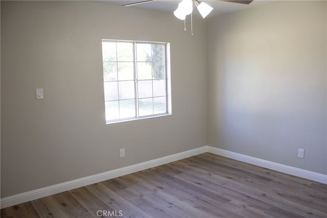 17730 Ivy Ave, Fontana, CA 92335 - empty room featuring wood finished floors, baseboards, and ceiling fan