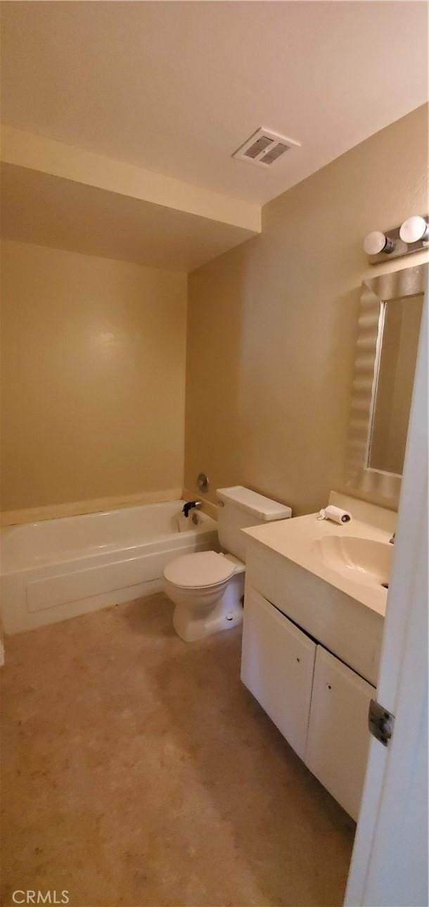 414 Nobel Ave Unit D, Santa Ana, CA 92707 - bathroom featuring vanity, a tub to relax in, and toilet