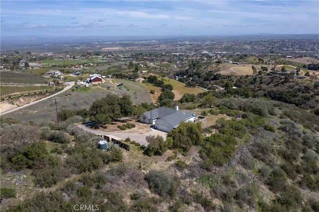 bird's eye view featuring a rural view