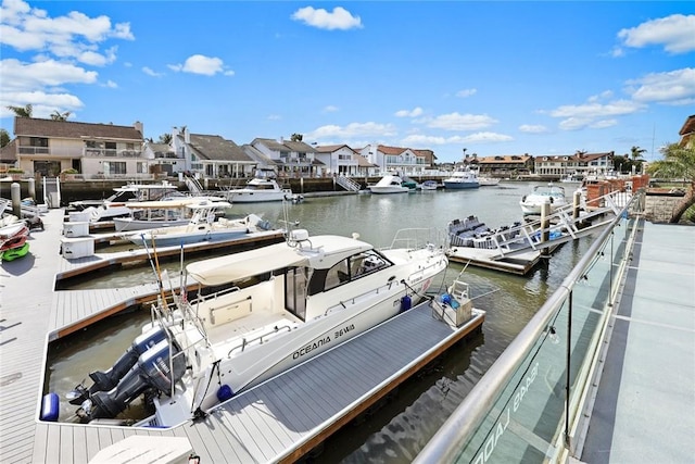 16449 Ladona Cir, Huntington Beach, CA 92649 - dock area with a water view and a residential view