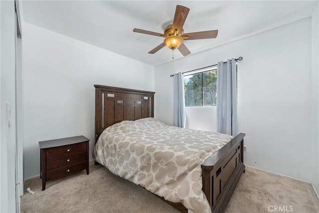 1116 Herbert Ave, Los Angeles, CA 90063 - bedroom with light carpet and a ceiling fan
