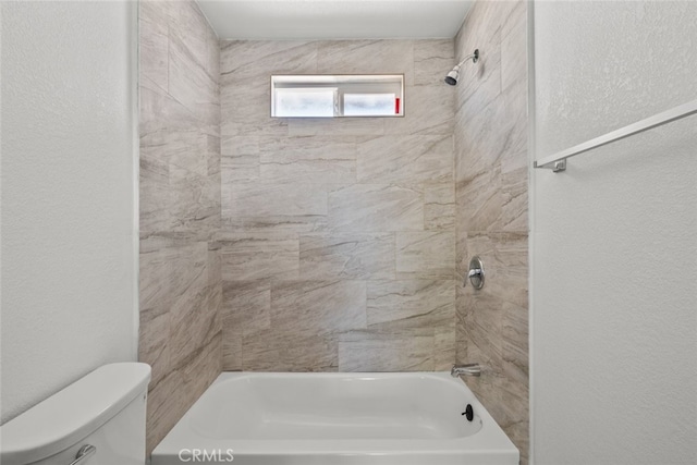 full bath featuring toilet and shower / bathtub combination