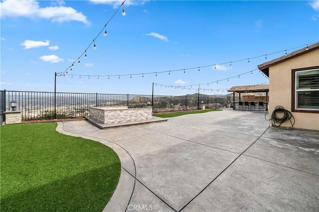 view of patio featuring a fenced backyard