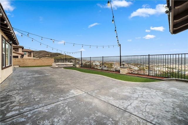 view of patio featuring a fenced backyard