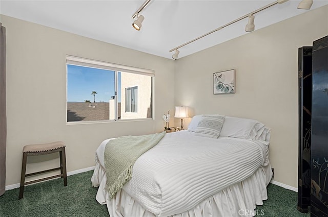 2332 Mccrea Rd, Thousand Oaks, CA 91362 - bedroom with rail lighting, carpet, and baseboards