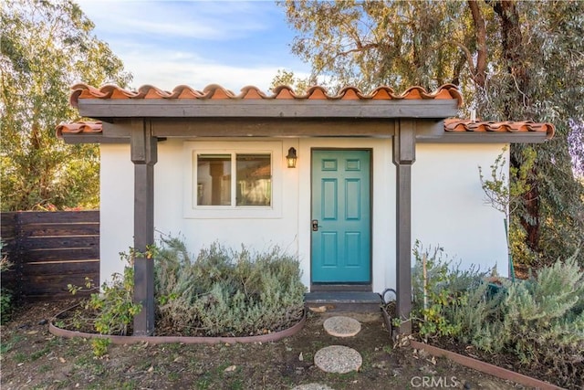 exterior space with fence