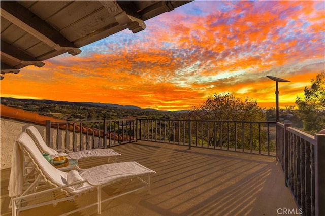 view of deck at dusk