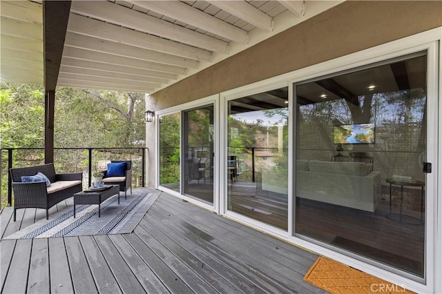 3476 Linda Vista Rd, Glendale, CA 91206 - wooden deck featuring an outdoor living space