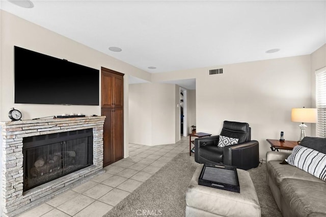17 Ridgerock, Laguna Niguel, CA 92677 - living area featuring light tile patterned floors and a fireplace