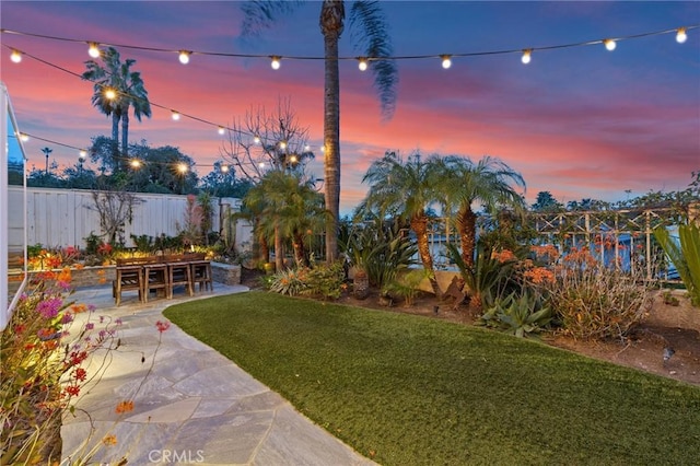 17 Ridgerock, Laguna Niguel, CA 92677 - yard at dusk with a patio