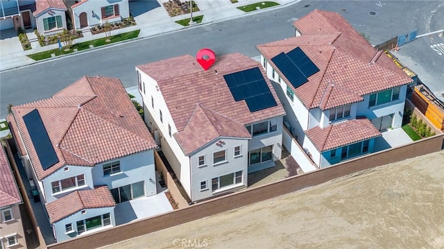 drone / aerial view with a residential view