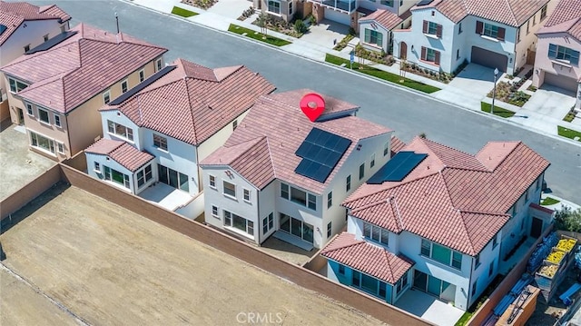 aerial view featuring a residential view